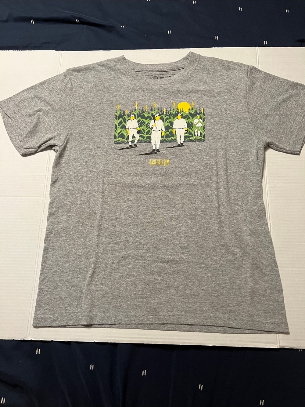 Baseballism X Field of Dreams youth gray tee shirt